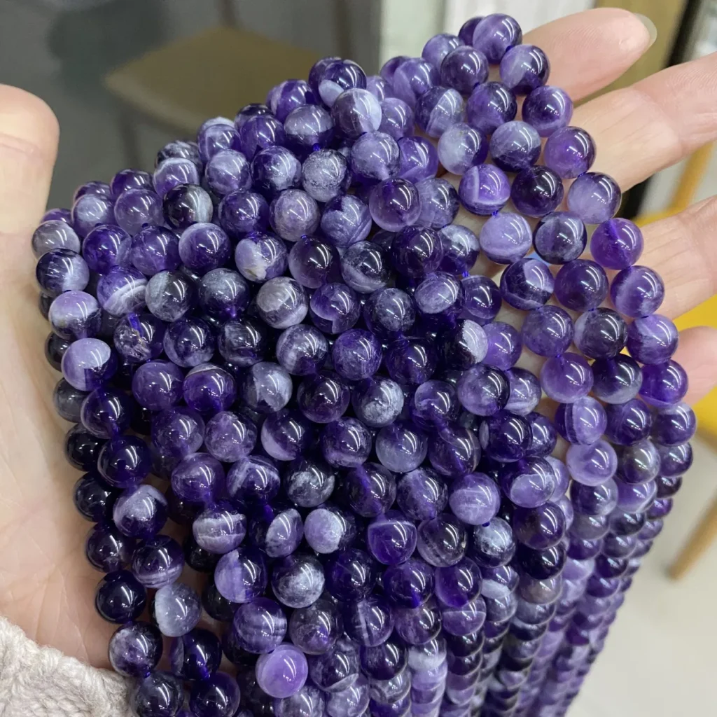 Dream Amethyst 8mm round bracelet bead strands wholesale