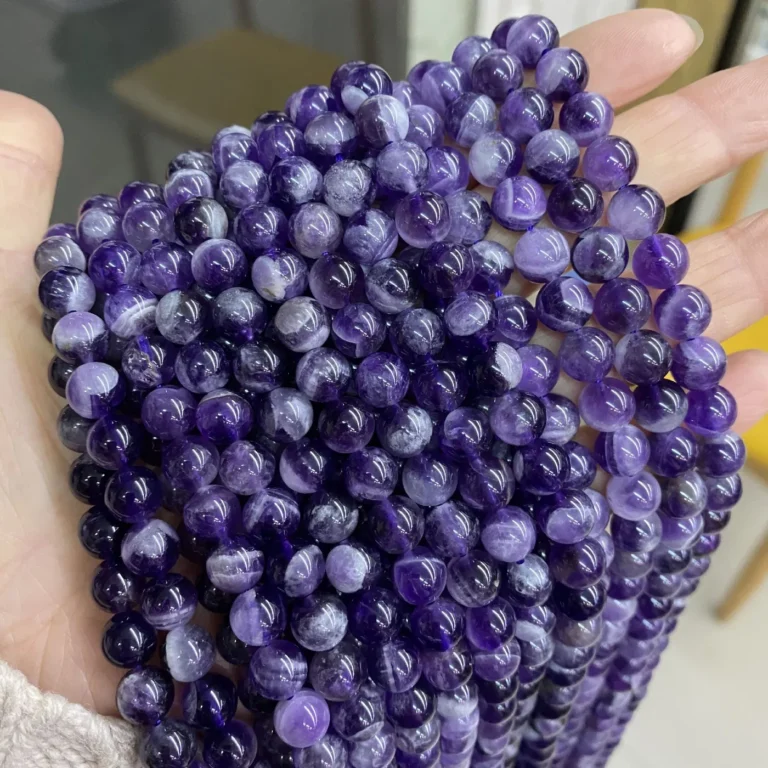 Dream Amethyst 8mm round bracelet bead strands wholesale