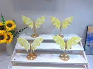 Lemon Flower Agate Large Butterfly Decorations