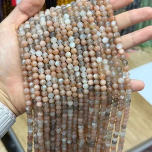 Mixed Moonstone 4mm round bracelet bead strands wholesale