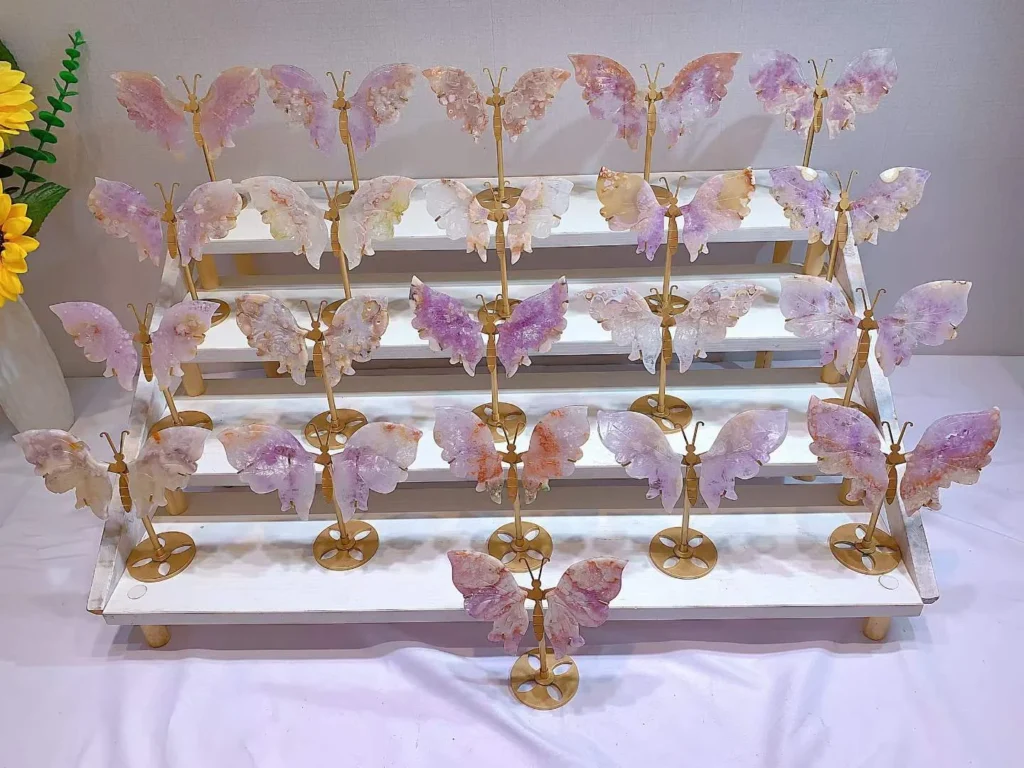 Pink and Purple Crystal Butterfly Decoration Assortment