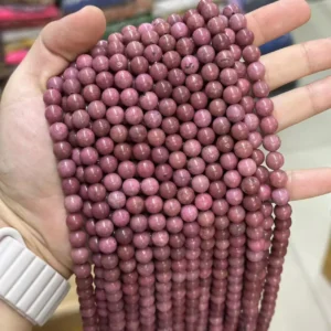 Pink Zebra Jasper 6mm round bracelet bead strands wholesale