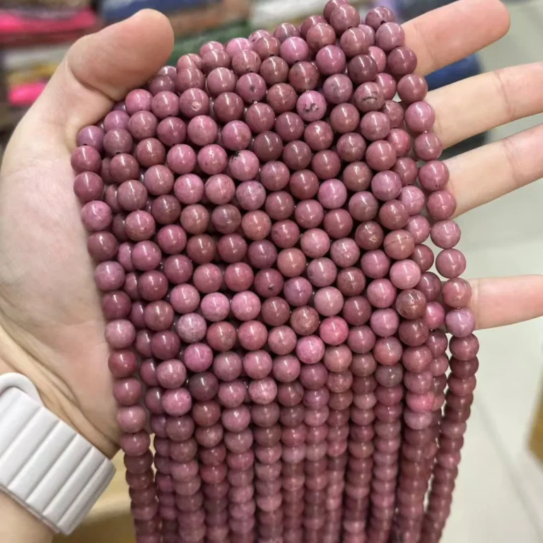 Pink Zebra Jasper 6mm round bracelet bead strands wholesale