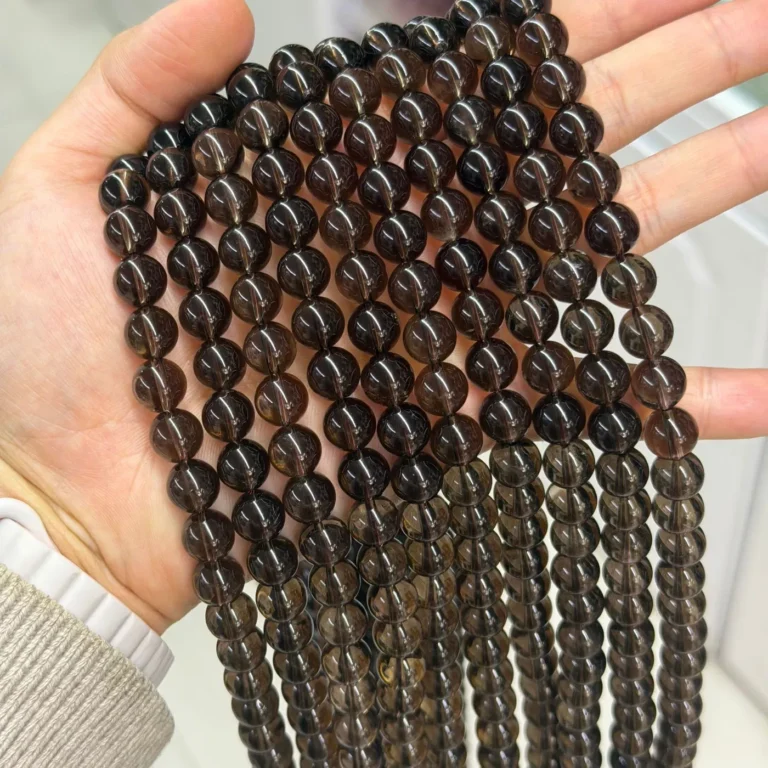 Wholesale Smoky Quartz 8mm Round Bracelet Bead Strands