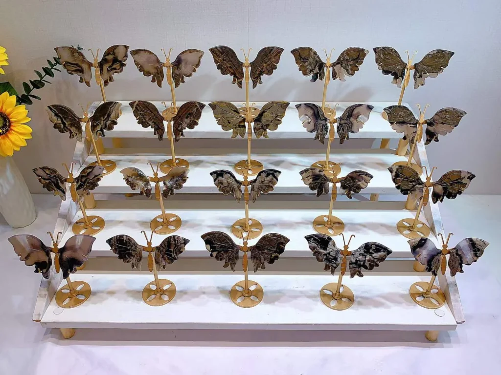 Volcanic Agate Small Butterfly Decorations