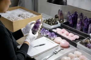 What should be inspected before a wholesale crystal shipment leaves the factory?