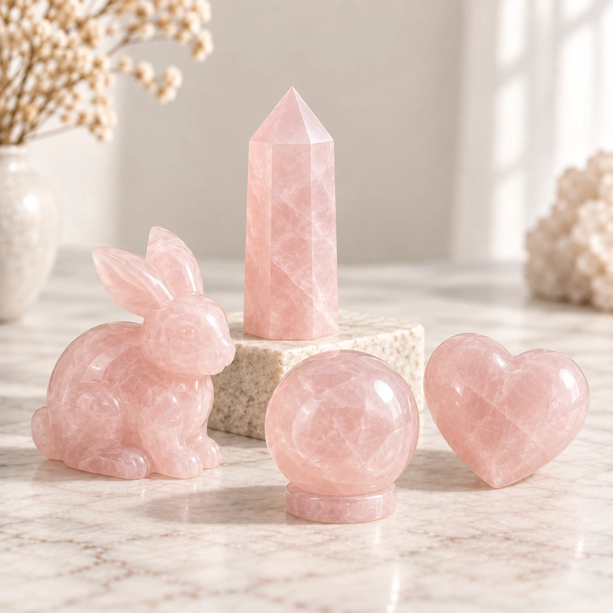 Wholesale Rose Quartz crystals