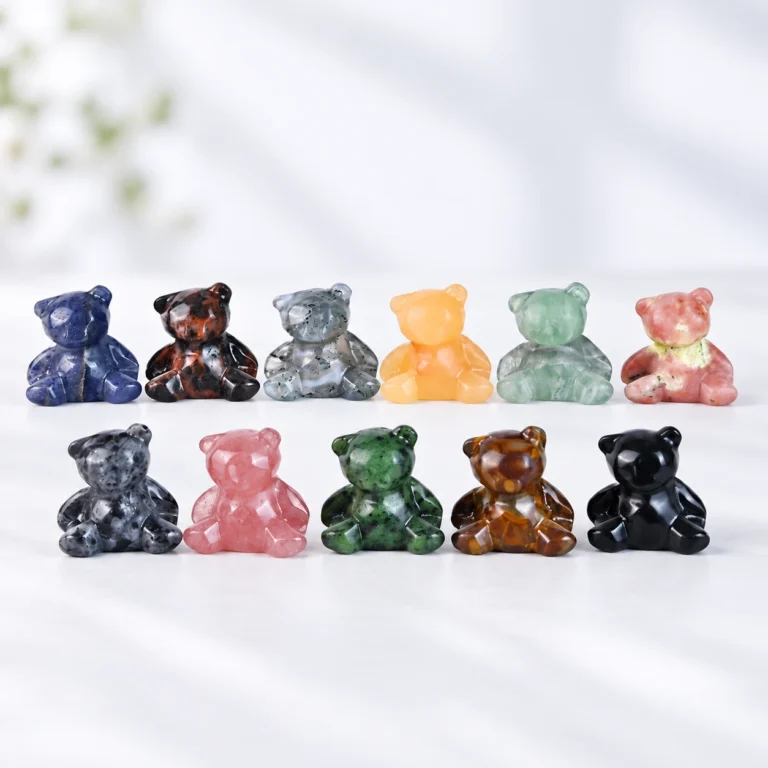 3cm Mixed Material Mini Bear Crystal Carving