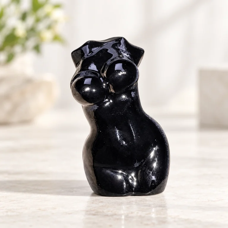 8cm Obsidian Female Torso Crystal Carving