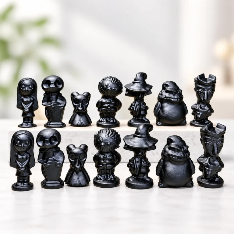 Black Obsidian Halloween Character Crystal Carving