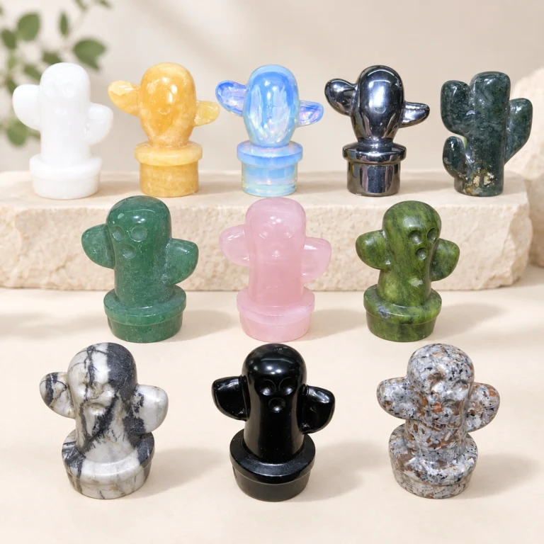 Mixed Material Cactus Crystal Carving