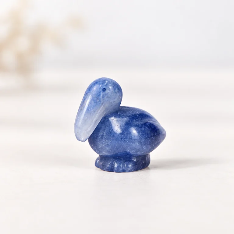 Mixed Material Pelican Crystal Carving