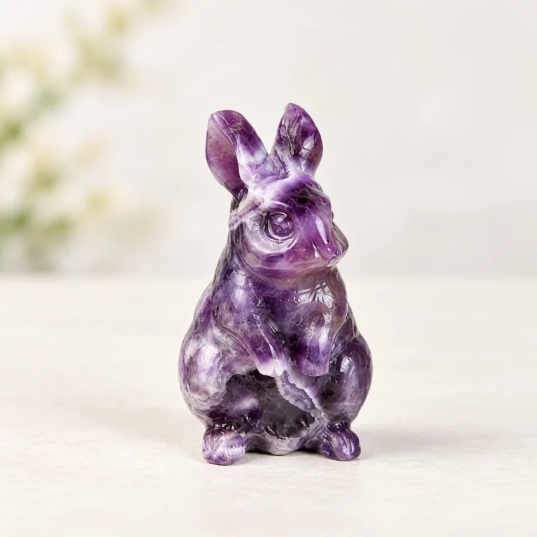 Mixed Material Rabbit Crystal Carving