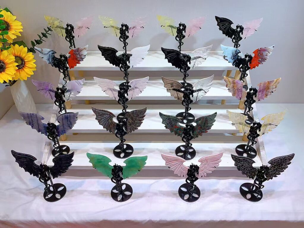 Small Crystal Devil Angel Wing Decorations
