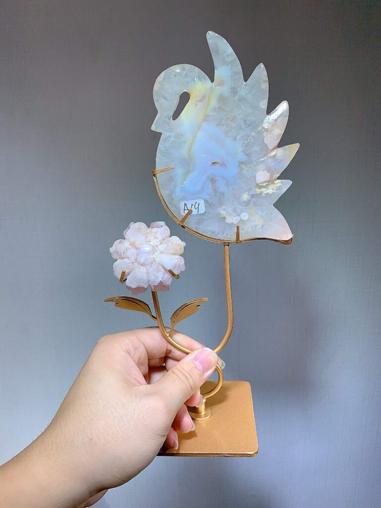 Crystal Swan Decorations