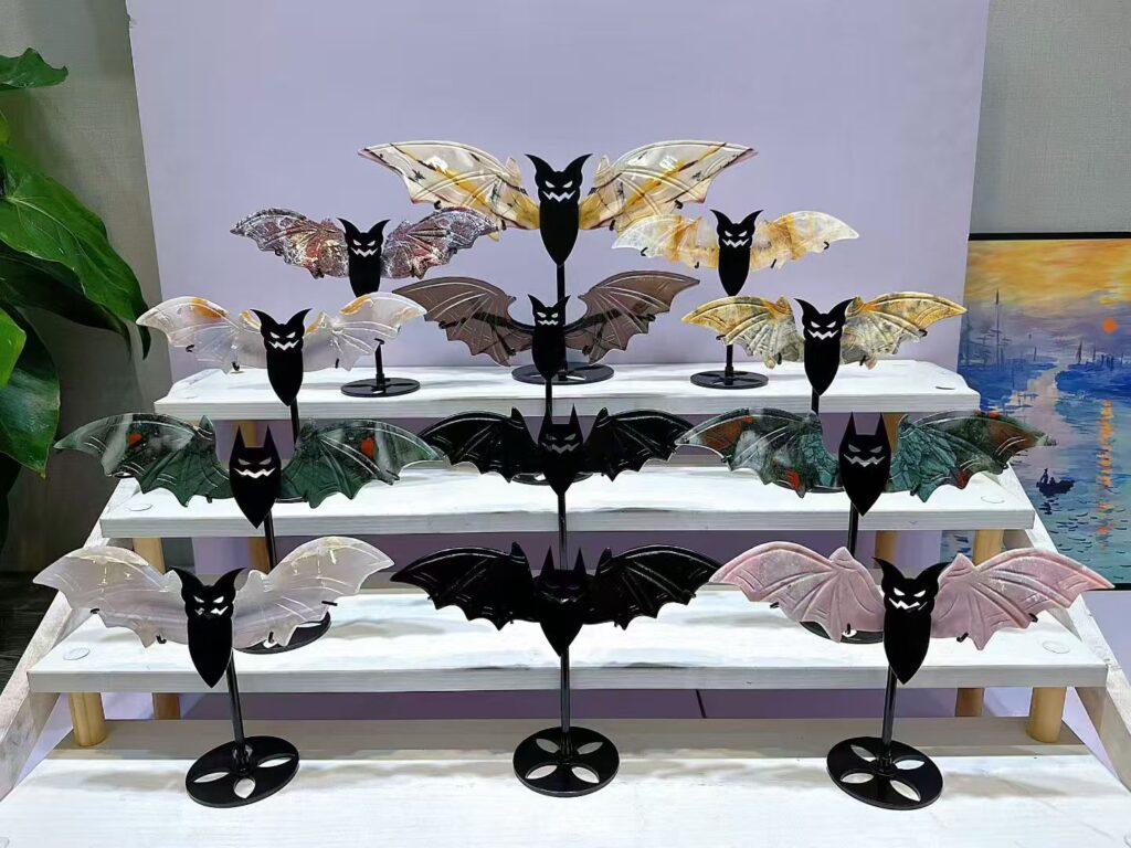 Small Crystal Bat Wing Decorations