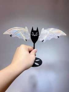 Small Crystal Bat Wing Decorations