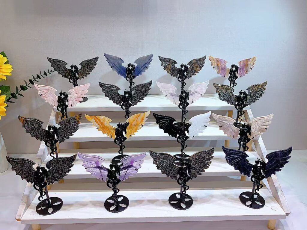Small Crystal Devil Angel Wing Decorations