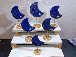 Lapis Lazuli Crescent Moon Decorations