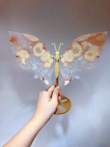Large Pink & Purple Crystal Butterfly Wing Decorations Assortment