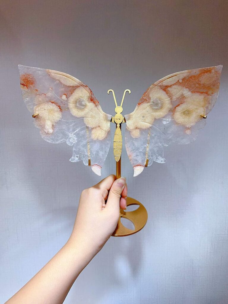 Large Pink & Purple Crystal Butterfly Wing Decorations Assortment