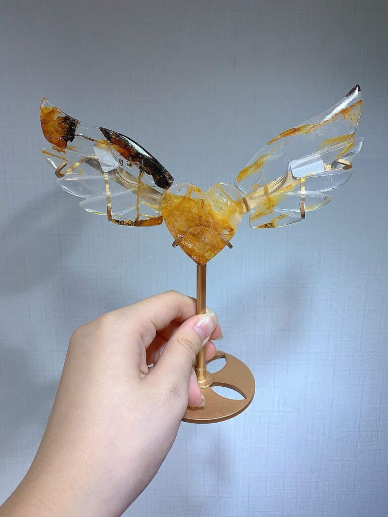 Crystal Heart Wing Decorations – Design 2
