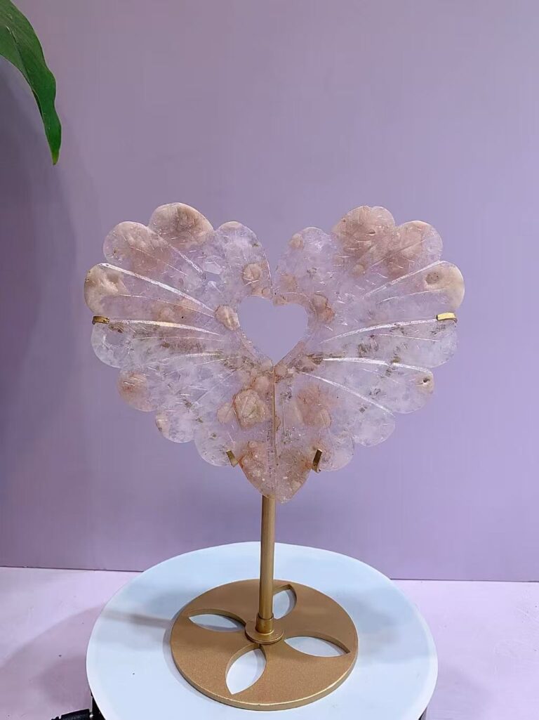 Large Crystal Heart Wing Decorations – Design 1
