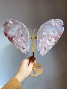 Pink & Purple Crystal Slice Butterfly Decorations
