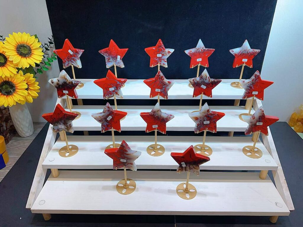 Crystal Five-Pointed Star Decorations – Design 1