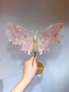Large Pink & Purple Crystal Butterfly Wing Decorations Assortment