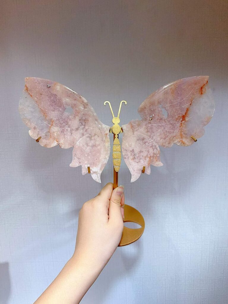 Large Pink & Purple Crystal Butterfly Wing Decorations Assortment
