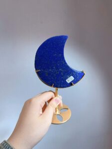 Lapis Lazuli Crescent Moon Decorations
