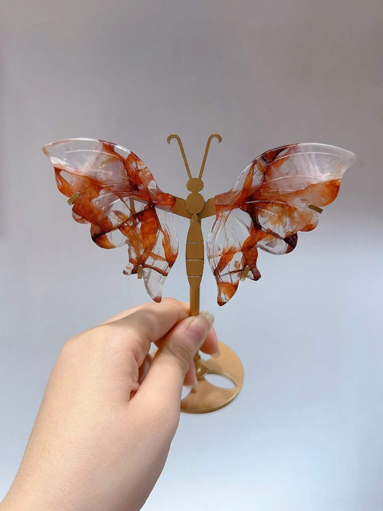 Small Crystal Butterfly Wing Decorations