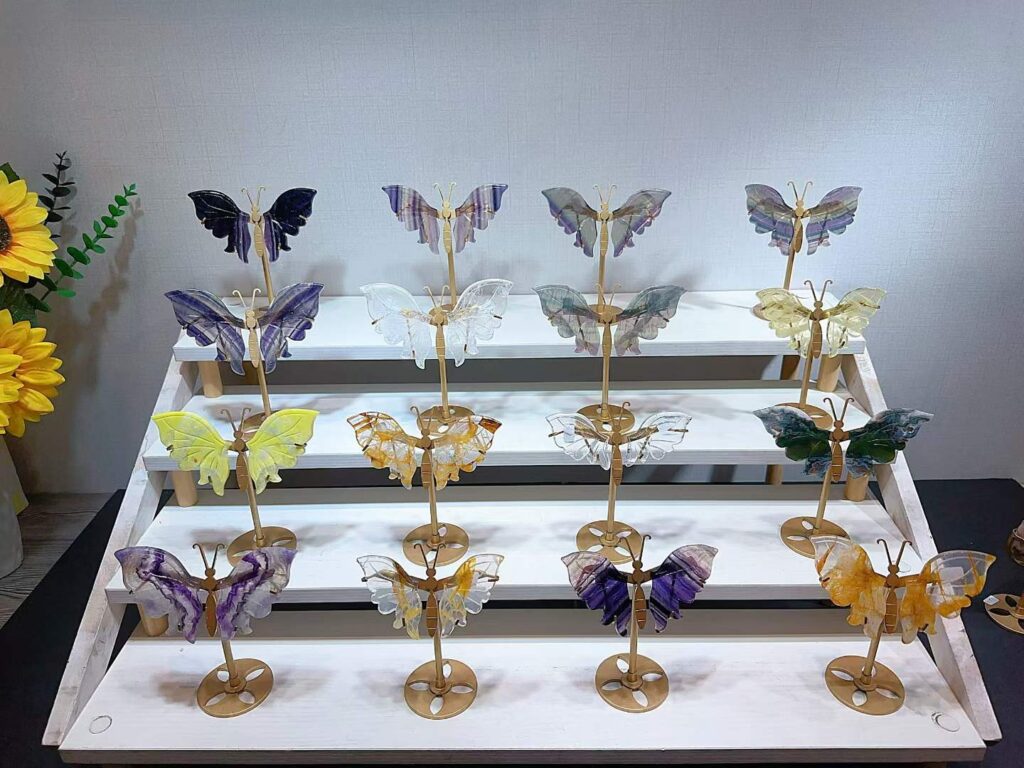 Small Crystal Butterfly Wing Decorations