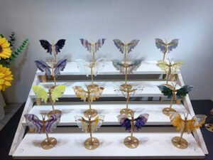 Small Crystal Butterfly Wing Decorations
