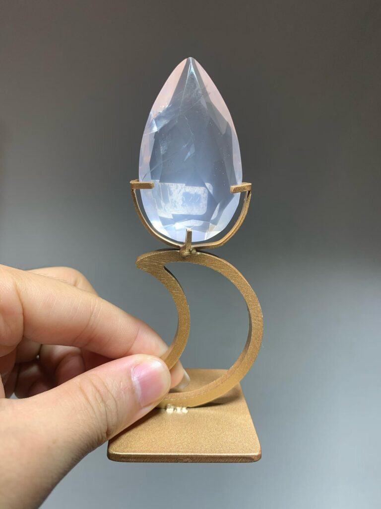 Crystal Faceted Teardrop Decorations