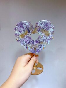 Small Crystal Heart Wing Decorations – Design 1