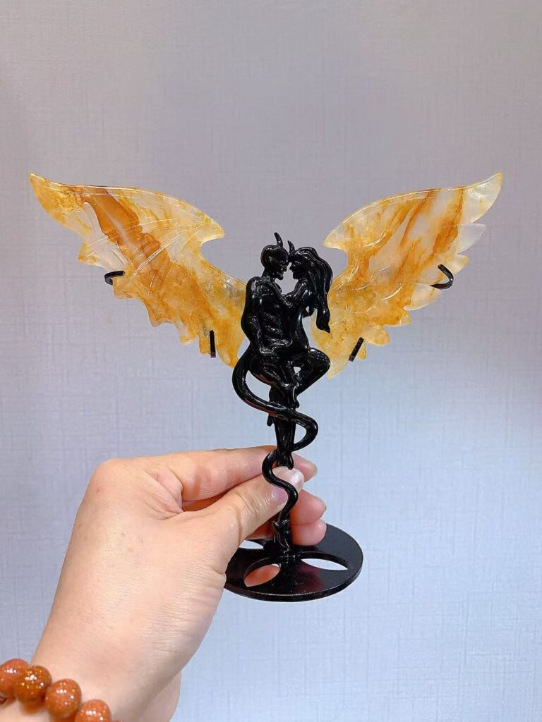 Small Crystal Devil Angel Wing Decorations