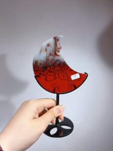 Flame Agate Crescent Moon Decorations