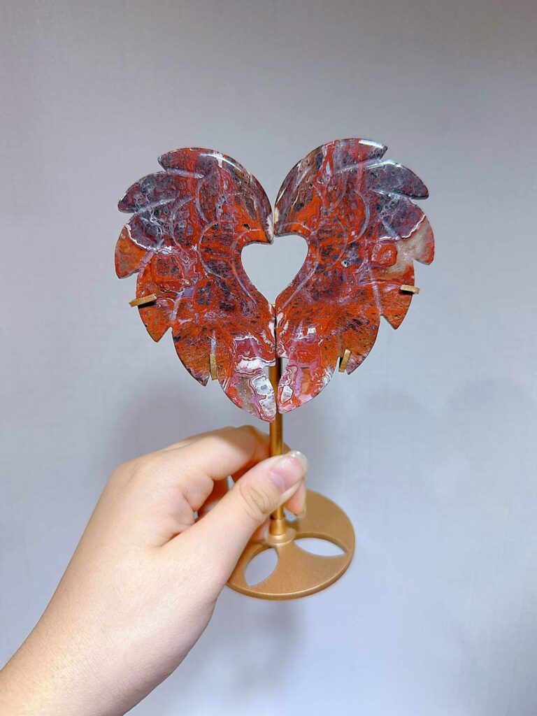 Small Crystal Heart Wing Decorations – Design 1