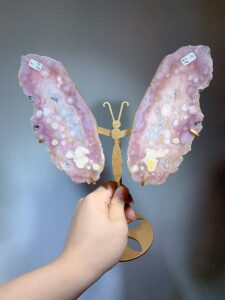 Pink & Purple Crystal Slice Butterfly Decorations