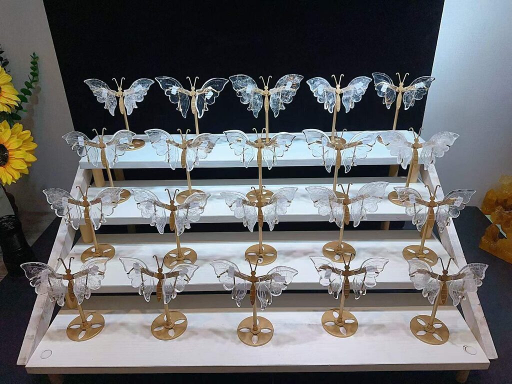 Small Crystal Butterfly Wing Decorations