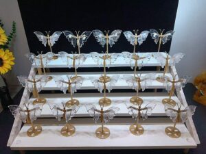 Small Crystal Butterfly Wing Decorations