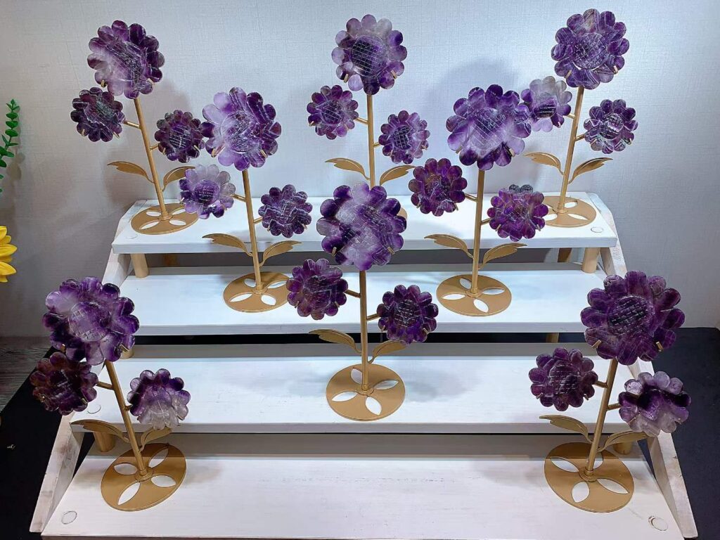 Dream Amethyst Three-Sunflower Decorations
