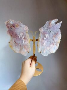 Pink & Purple Crystal Slice Butterfly Decorations