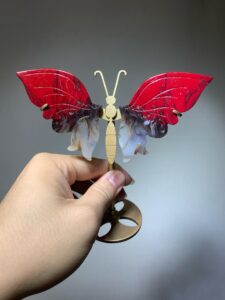 Small Crystal Butterfly Wing Decorations