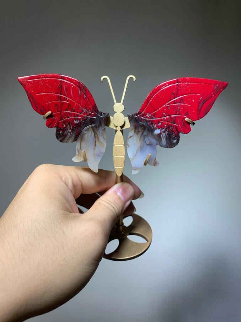 Small Crystal Butterfly Wing Decorations