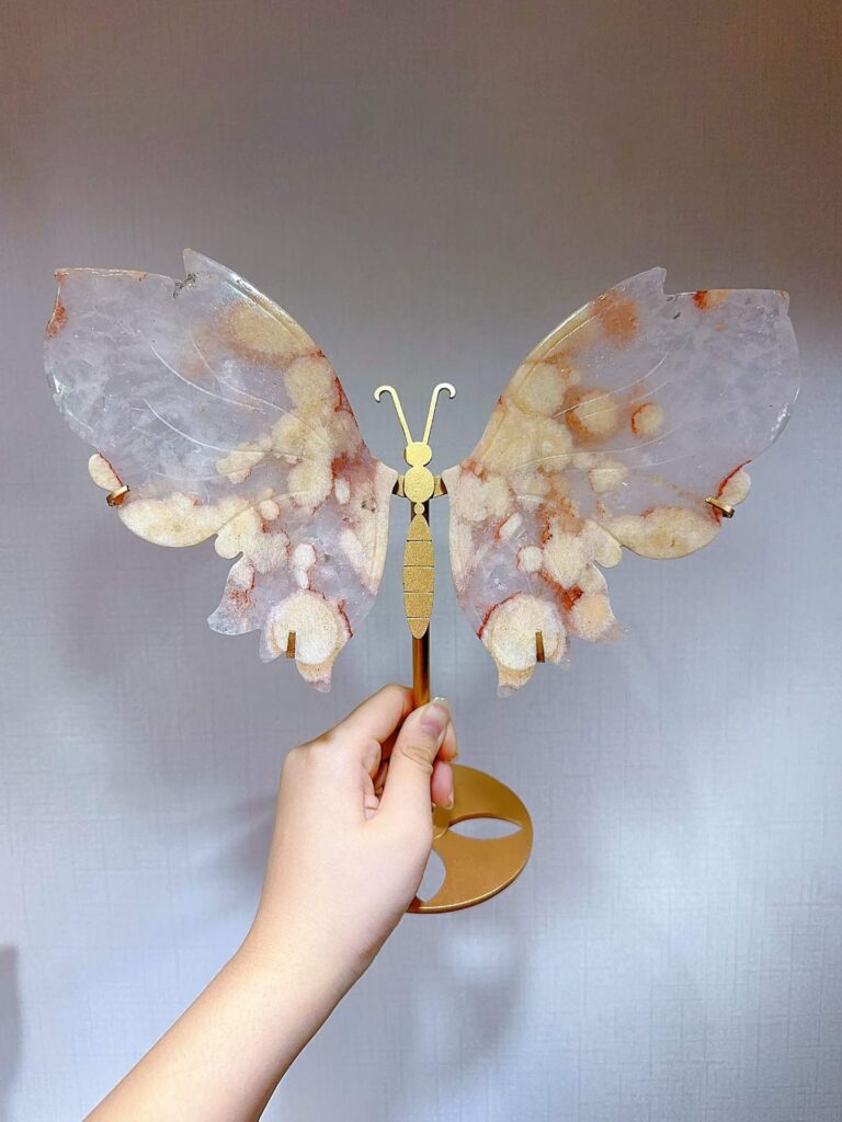 Large Pink & Purple Crystal Butterfly Wing Decorations Assortment