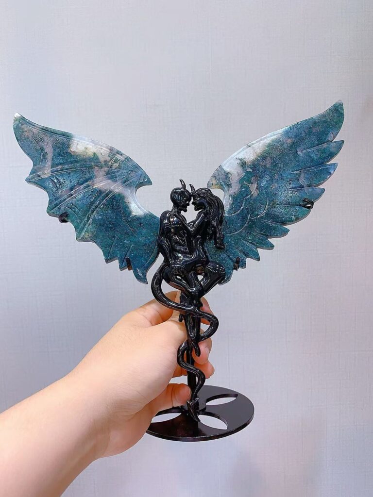 Large Crystal Devil Angel Wing Decorations