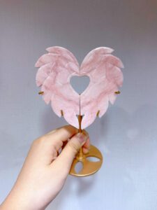 Small Crystal Heart Wing Decorations – Design 1